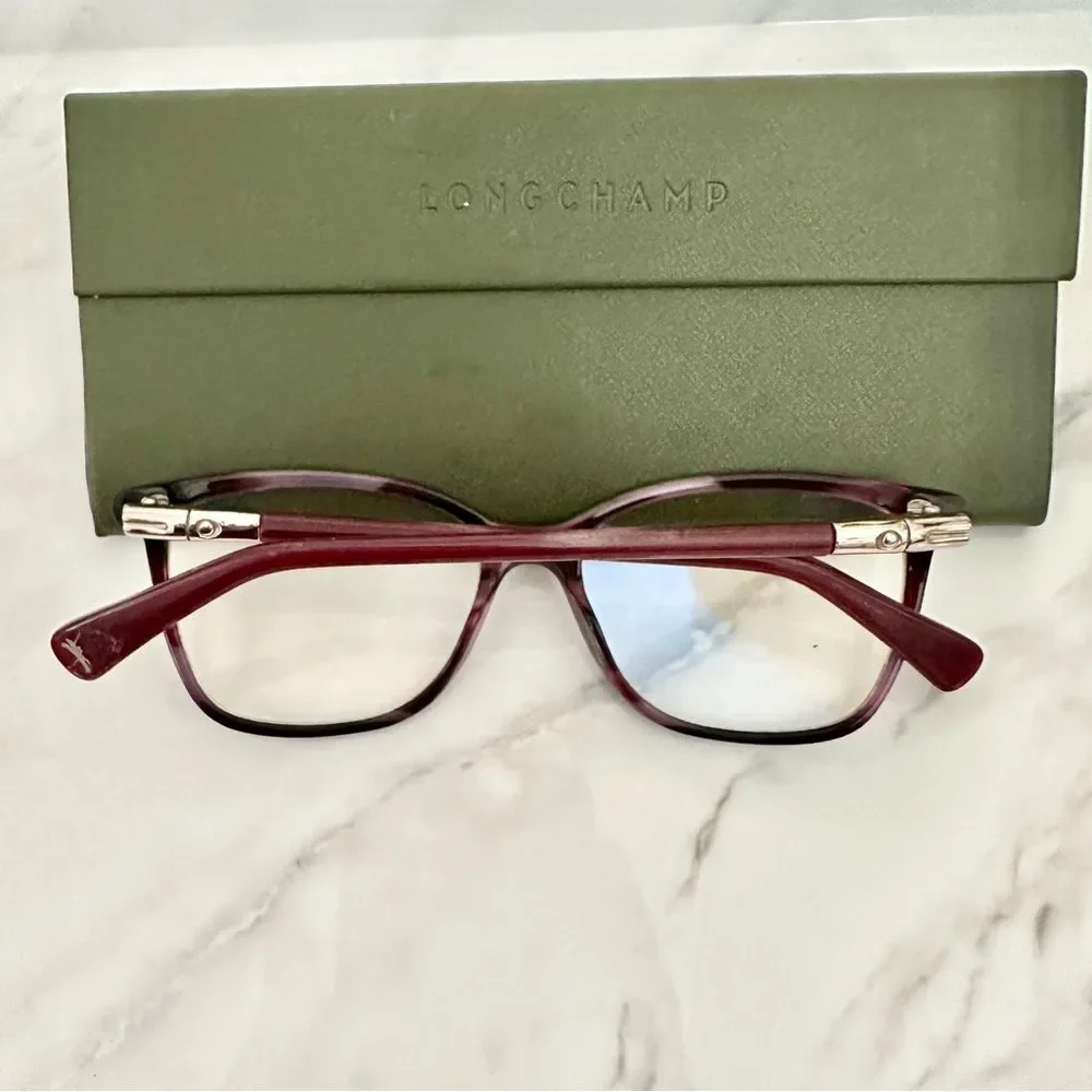 Longchamp Women’s Roseau Bamboo Purple Eyeglasses